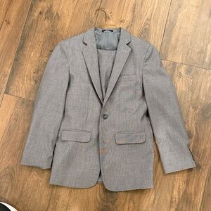 Chaps Kids Gray Sport Coat & Pant Set